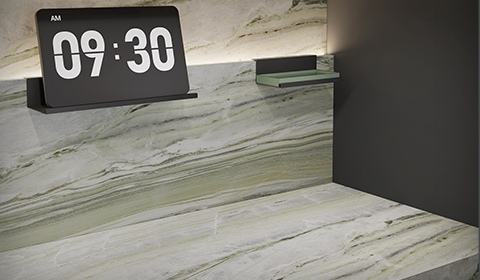 "Horizon" split-level rock slab