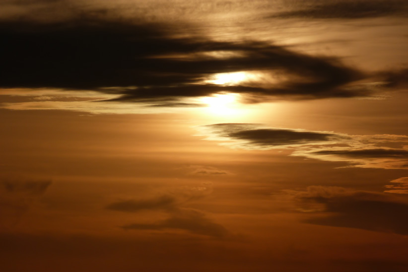 Lake Eyre under the sunset glow