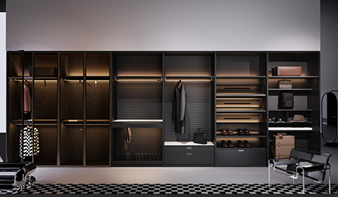 Men's Clothing Hanging Area