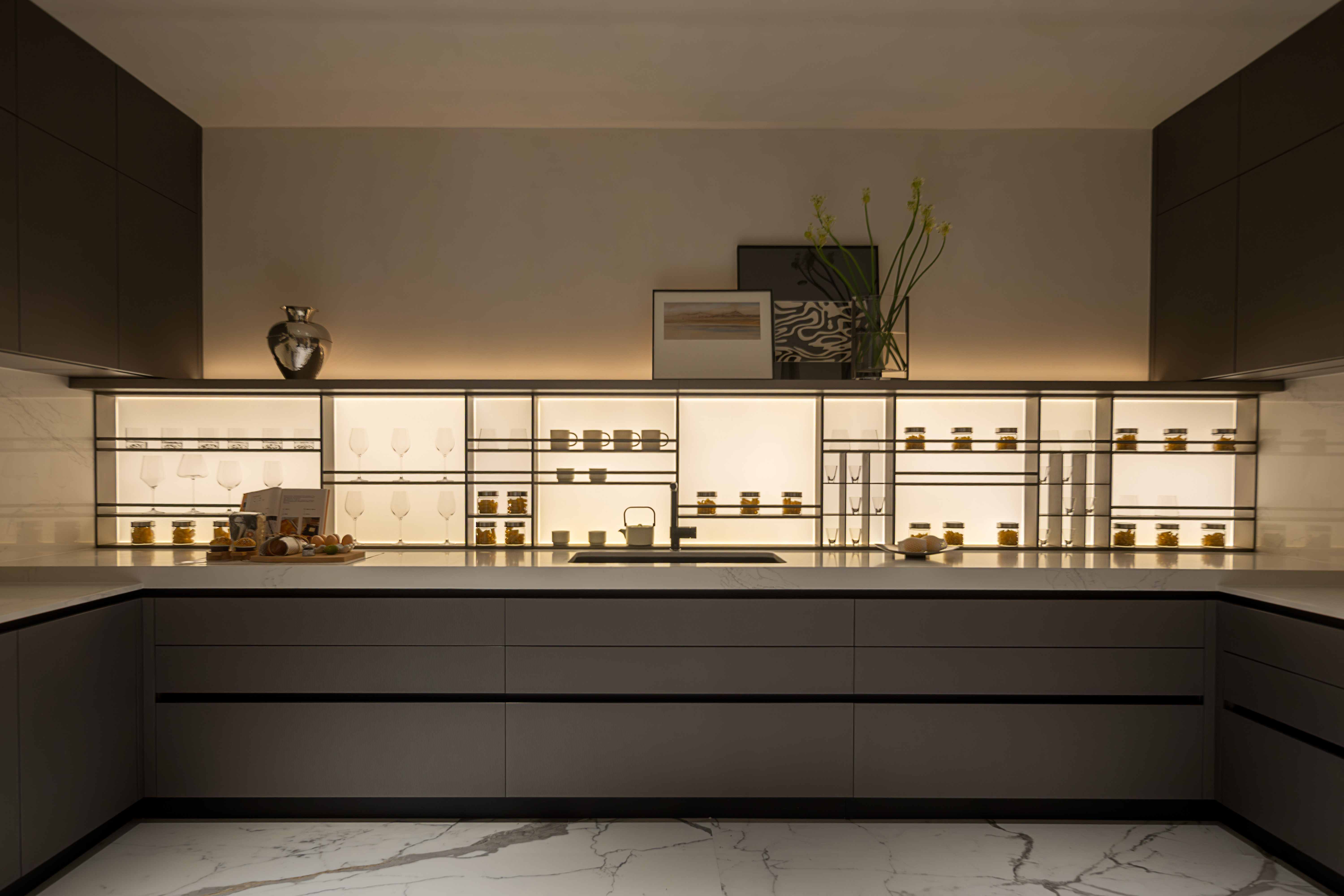 Fireworks are put away, while cabinets and electrical systems coexist harmoniously.